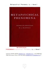 심령 현상 연구.Metapsychical Phenomena, by J. Maxwell 표지 이미지