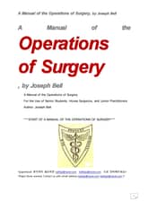 외과수술의 매뉴얼.A Manual of the Operations of Surgery, by Joseph Bell 표지 이미지