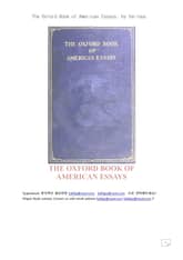미국인 에세이의 옥스포드책 (The Oxford Book of American Essays, by Various) 표지 이미지