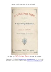 찰스디킨스의 크리스마스 캐롤 (The Book of A Christmas Carol, by Charles Dickens) 표지 이미지