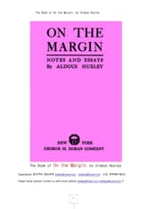 올더스 헥슬리의 노트 및 에세이책의 여백론 (The Book of On the Margin, by Aldous Huxley) 표지 이미지