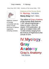 그레이 아나토미의, 제4권 근육학 근학 筋學 해부학. Gray’s Anatomy. IV. Myology ,by Henry Gray 표지 이미지