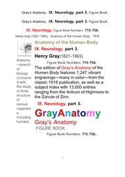 그레이아나토미 해부학의 제9권 3부 신경해부학,신경학. 도해 그림책.Gray’s Anatomy . IX. Neurology. part 3. Figure Book ,by Henry Gray
