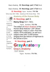 그레이아나토미 해부학의 제9권 3부 신경해부학,신경학. 텍스트 책.Gray’s Anatomy . IX. Neurology. part 3. Text Book ,by Henry Gray 표지 이미지