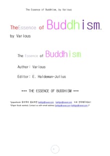 불교의 요점 (The Essence of Buddhism, by Various)