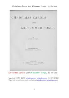 크리스마스 캐롤과 한여름의 노래들 (Christmas Carols and Midsummer Songs, by Various)