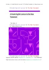 신약성서의 그리크어와 영어 사전 (The Book of A Greek-English Lexicon To The New Testament,by Thomas Sheldon Green) 표지 이미지