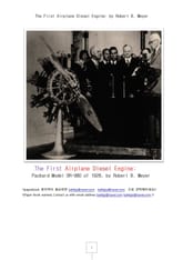 처음 디젤엔진 비행기 (The First Airplane Diesel Engine: by Robert B. Meyer) 표지 이미지