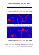 영국시인 윌리암 워드워스 (The Book of Wordsworth, by F. W. H. Myers) 표지 이미지