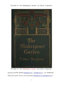 섹스피어 정원 (The Book of The Shakespeare Garden, by Esther Singleton)