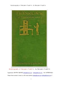 벤자민프랭크린의 자서전 (Autobiography of Benjamin Franklin, by Benjamin Franklin)