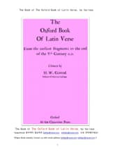 초기 로마제국의 라틴어 시 구절 (The Book of The Oxford Book of Latin Verse, by Various) 표지 이미지