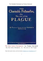 흑사병,페스트 역병 치료 (The Charitable Pestmaster Or,The cure of the Plague, by Thomas Sherwood) 표지 이미지