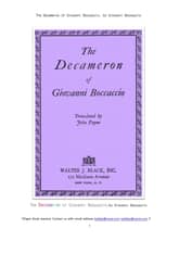 복카치오의 데카메론 (The Decameron of Giovanni Boccaccio, by Giovanni Boccaccio) 표지 이미지