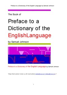 사무엘존슨의 영어언어 사전의서문 (Preface to a Dictionary of the English Language by Samuel Johnson)