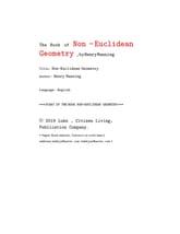 비 유클리드 기하학 (Non -Euclidean Geometry, by HenryManning) 표지 이미지