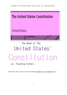 미국 헌법, 1787년도 (The Book of The United States' Constitution, by Founding Fathers)