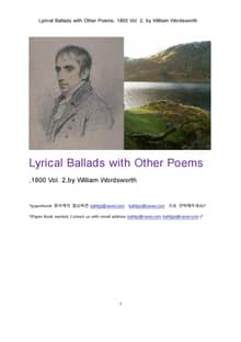 서정가요집 抒情歌謠集 1800년도 제2권 (Lyrical Ballads with Other Poems, 1800 Vol. 2, by William Wordsworth)