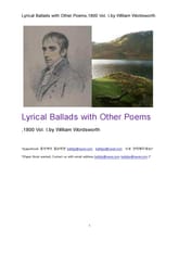 서정가요집 抒情歌謠集 1800년도 제1권 (Lyrical Ballads with Other Poems,1800 Vol. I, by William Wordsworth) 표지 이미지