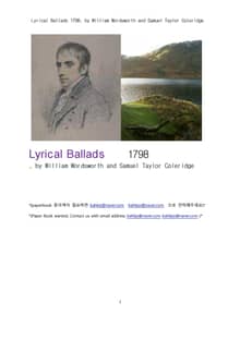 서정가요집 抒情歌謠集 1798년도 (Lyrical Ballads 1798, by William Wordsworth and Samuel Taylor Coleridge)