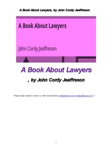 변호사에 관한 모든 것 (Book About Lawyers, by John Cordy Jeaffreson)