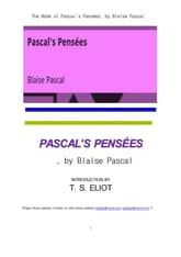 파스칼의명상록 팡세 (The Book of Pascal's Pensees, by Blaise Pascal) 표지 이미지