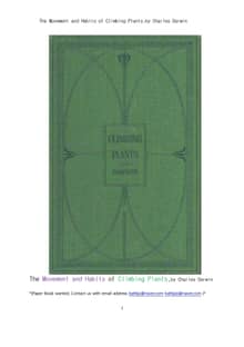 덩굴식물의 이동 움직임 습성 (The Movement and Habits of Climbing Plants, by Charles Darwin)