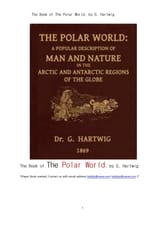 북극지방의 사람 동물 생물 자연의 세계 (The Book of The Polar World, by G. Hartwig) 표지 이미지