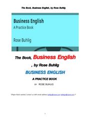 비지니스 영어 (The Book, Business English, by Rose Buhlig)