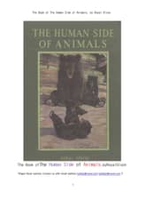 동물들의 인간적인 면.The Book of The Human Side of Animals, by Royal Dixon 표지 이미지