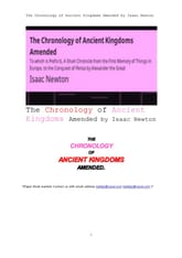 고대왕국의 연대기.The Chronology of Ancient Kingdoms Amended by Isaac Newton 표지 이미지