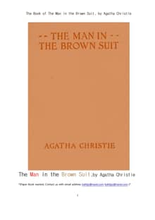 브라운슈이트 갈색옷을 입은 남자.The Book of The Man in the Brown Suit, by Agatha Christie