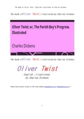 영어 그림삽화된 올리버트위스트.The book of Oliver Twist, English,Illustrated, by Charles Dickens. 표지 이미지