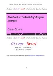 영어 그림삽화된 올리버트위스트.The book of Oliver Twist, English,Illustrated, by Charles Dickens.