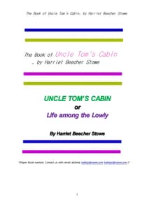 톰아저씨의 오두막집의 책.The Book of Uncle Tom's Cabin, by Harriet Beecher Stowe