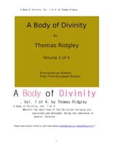 신성 神性의 몸체.제1권.A Body of Divinity, Vol. 1 of 4, by Thomas Ridgley 표지 이미지