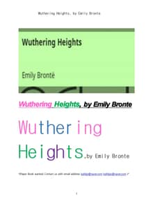 에밀리 브론테의 폭풍의 언덕.Wuthering Heights, by Emily Bronte
