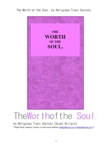 기독교 정신의 가치.The Worth of the Soul, by Religious Tract Society