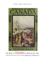 대영제국의 로망스인 캐나다.The Book of Canada, by Beckles Willson 표지 이미지