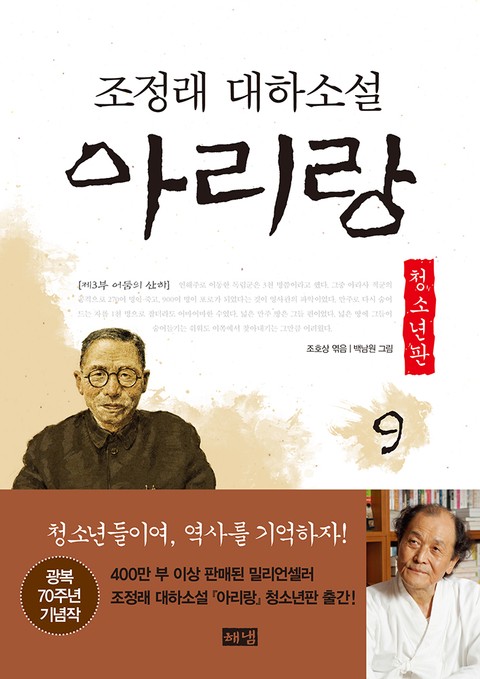 아리랑 청소년판 9 : 조정래 대하 소설 표지 이미지