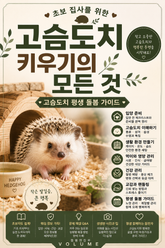 고슴도치 키우기의 모든 것 : 초보 집사를 위한 고슴도치 평생 돌봄 가이드 표지 이미지