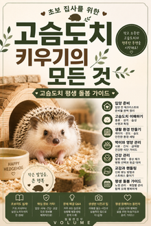 고슴도치 키우기의 모든 것 : 초보 집사를 위한 고슴도치 평생 돌봄 가이드