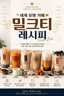 세계 유명 카페 밀크티 레시피 : 세계 인기 밀크티를 그대로 만드는 실전 레시피북