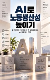 AI로 노동생산성 높이기 : 같은 인력과 시간으로 더 큰 성과를 만드는 AI 업무혁신 전략 표지 이미지
