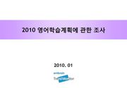 2010 영어학습계획에 관한 조사