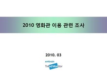 2010 영화관 이용 관련 조사