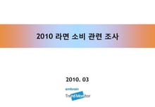 2010 라면 소비 관련 조사