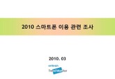 2010 스마트폰 이용 관련 조사 표지 이미지
