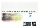 2010 스마트폰 보유자 vs 비보유자 태도 비교 조사 표지 이미지