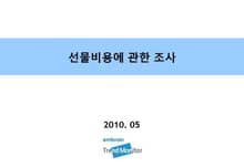 2010 선물비용에 관한 조사